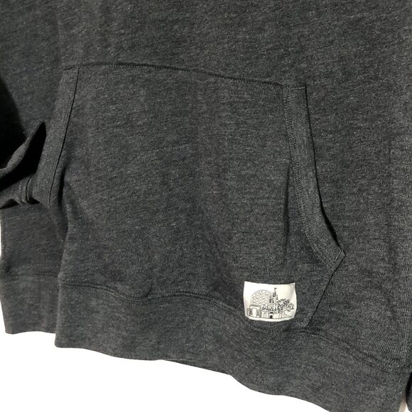 Disney Parks Pullover Mens Small Gray 2018 1/4 Button Kangaroo Pocket NEW - Picture 2 of 13